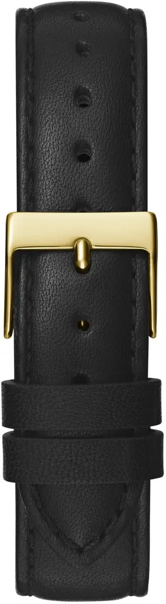Guess Rumour GW0689L2 Horloge - Zwart - Goudkleurig - Roestvrij staal & echt leer