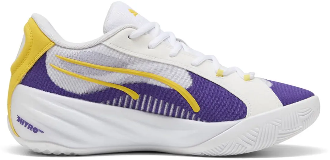 PUMA All-Pro Nitro La Basketbalschoenen - 42.5 - Team Violet/Pelé Yellow