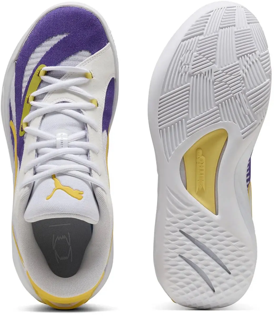 PUMA All-Pro Nitro La Basketbalschoenen - 42.5 - Team Violet/Pelé Yellow