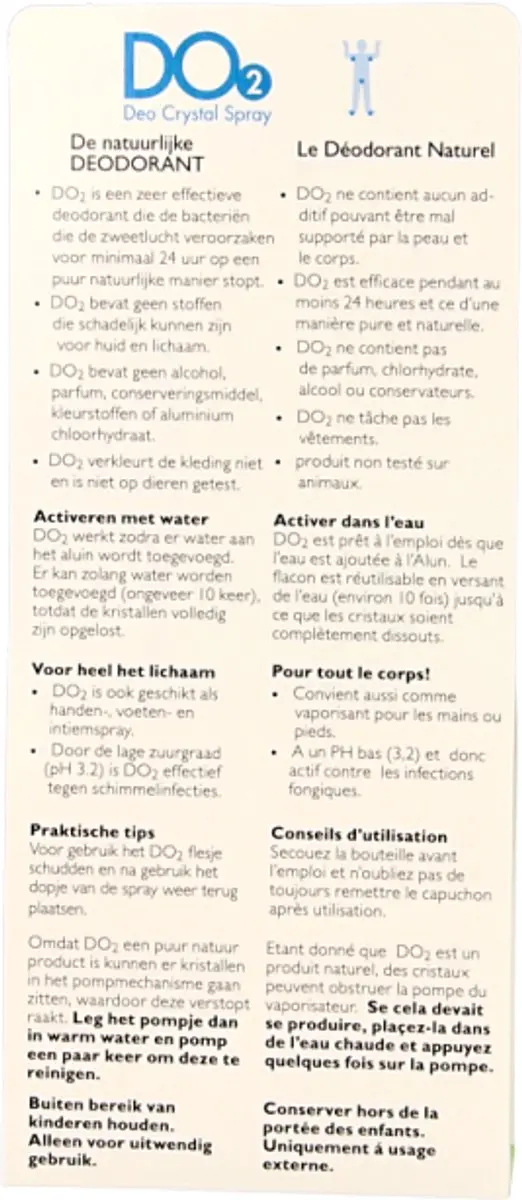 Do2 Deodorant Crystal Spray 40ml - Transparant