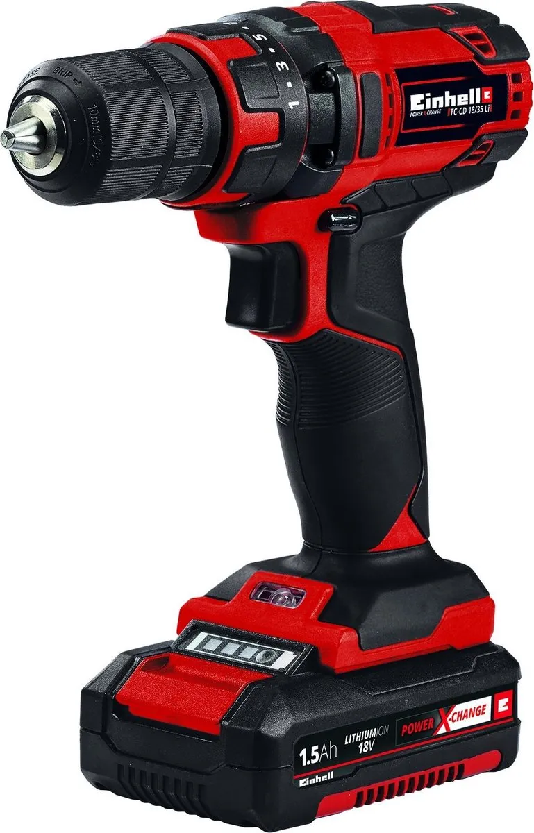 Einhell TC-CD 18/35 Li Kit Accu Boor-/Schroefmachine - 18V - 35Nm - 1x 1,5Ah