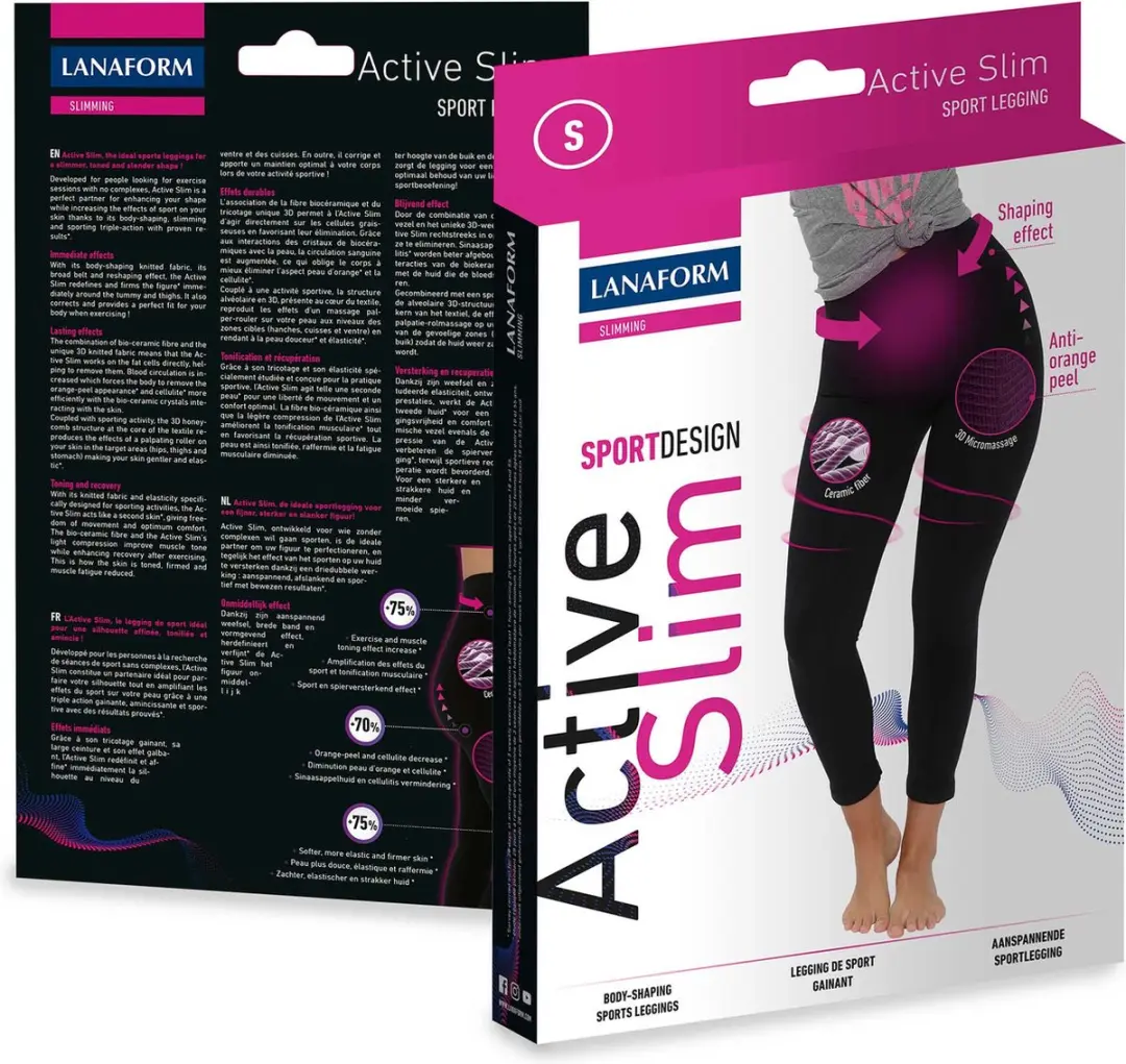 Lanaform Active Slim Afslankbroek S - Zwart