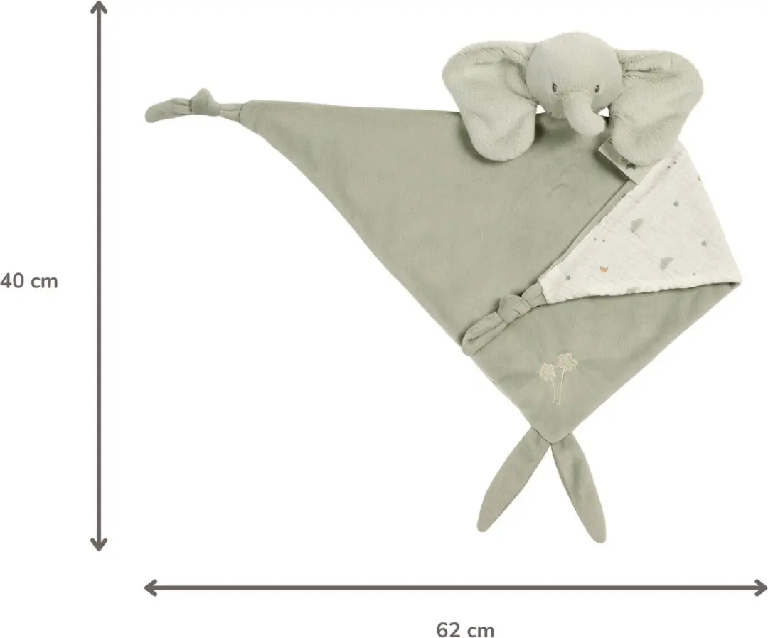 Nattou LouLou Maxi Doudou Olifant 60x40cm - Lindegroen