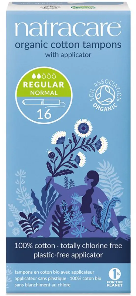 Natracare Normale Tampons met Inbrenghuls - 1 Stuk