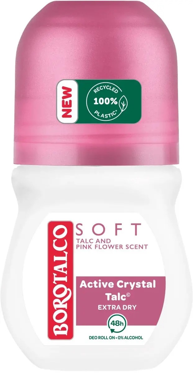 Borotalco Deodorant Roller Soft Talc & Pink Flower 50ml