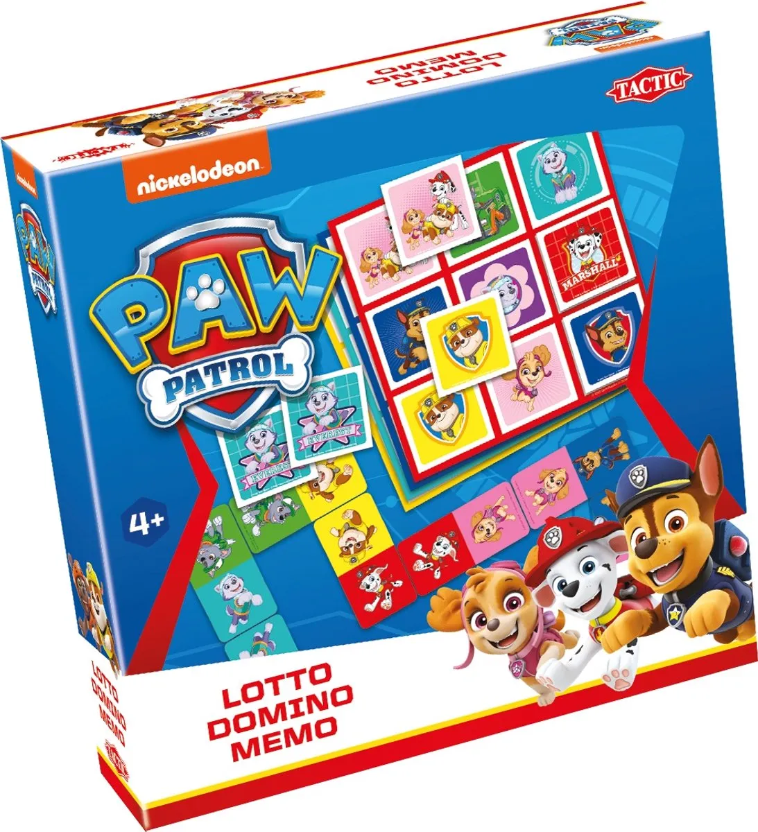 Tactic PAW Patrol 3-in-1 Spellenverzameling 56203 - Memo/Lotto/Domino