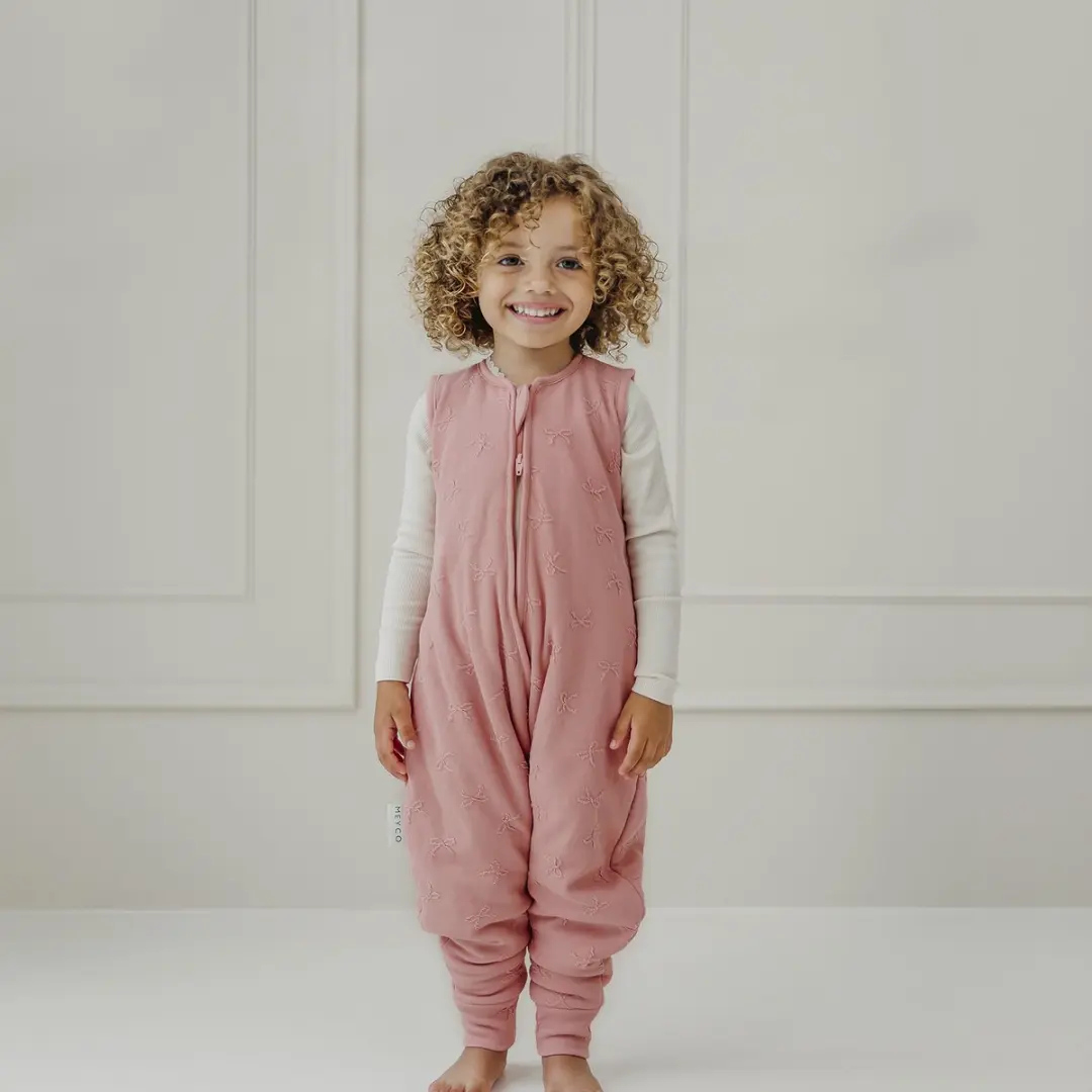 Meyco Baby Studio Collection Bow Slaapoverall Jumper - Rose - 104cm