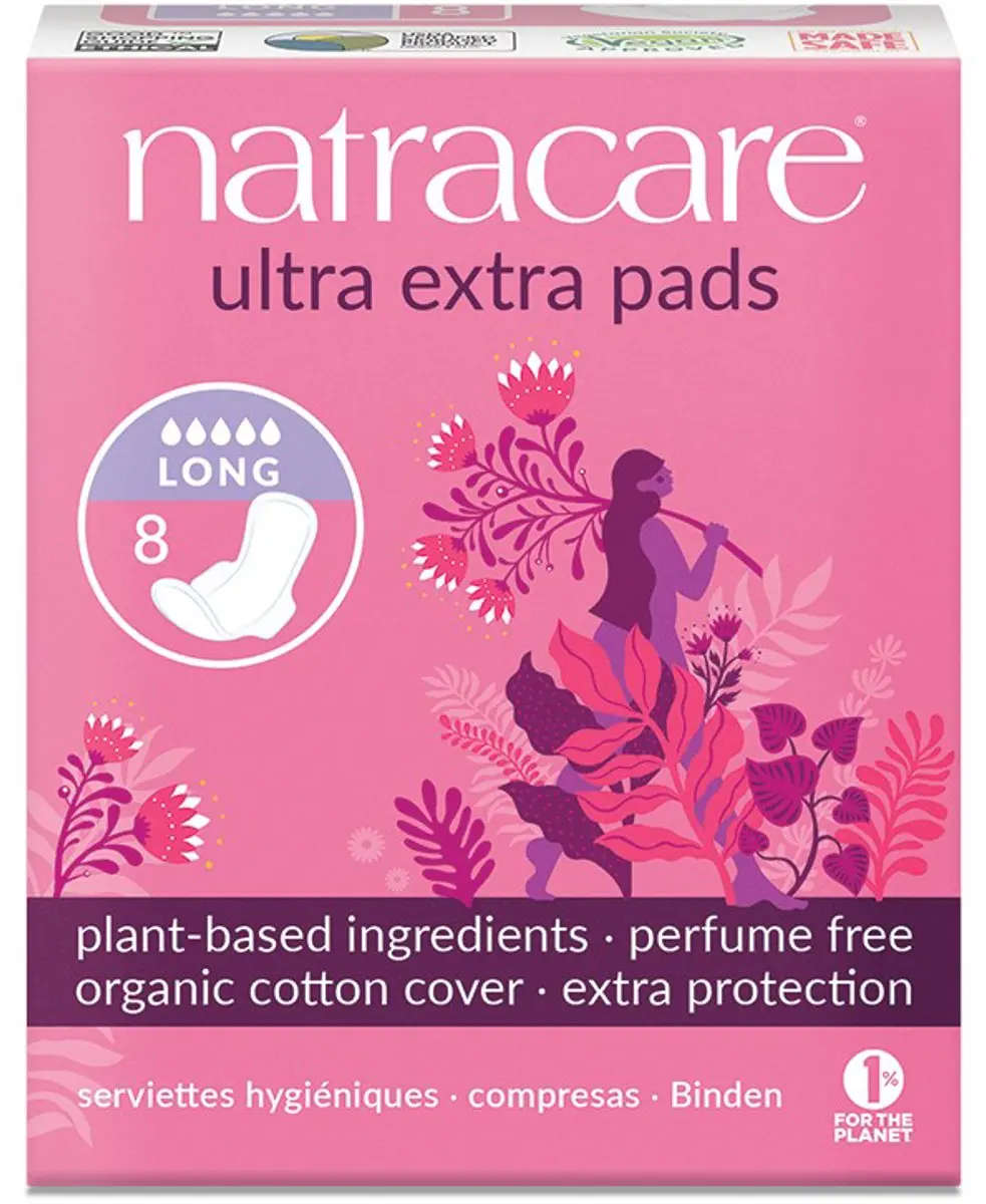 Natracare Maandverband Ultra Extra Long - 8 Stuks - afbeelding 6 van 6