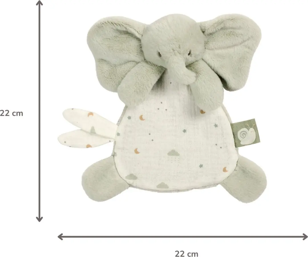 Nattou LouLou Baby Knuffeldoekje Olifant 25cm - Lindegroen/Ecru