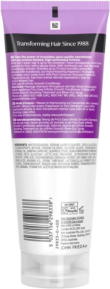 John Frieda Frizz Ease Shampoo 250ml