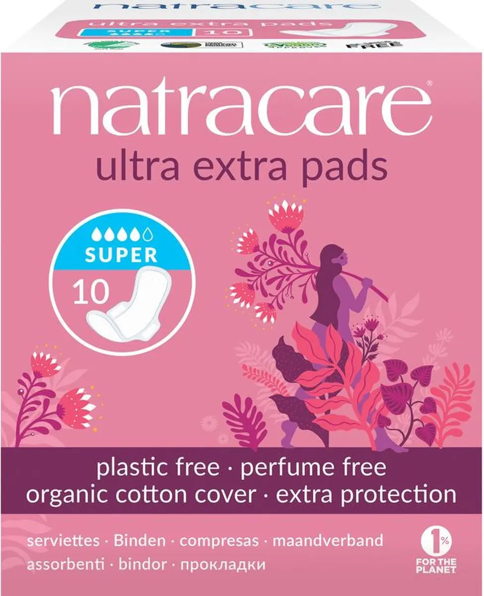 Natracare Maandverband Ultra Extra Super - 10 Stuks