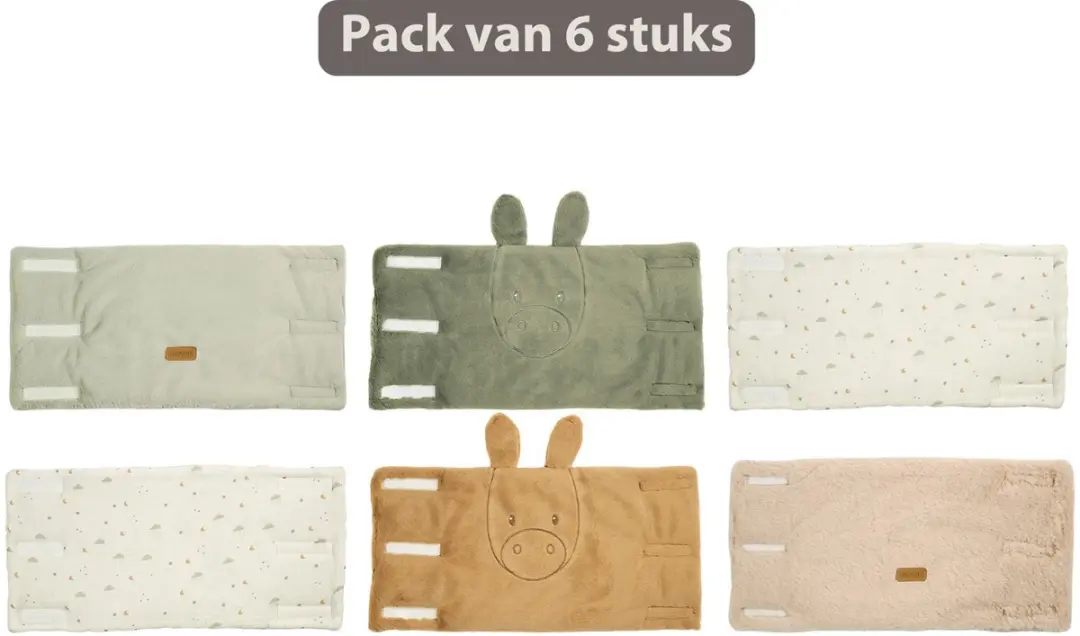 Nattou LouLou Bedbumper Set - 6 Stuks - 20cm