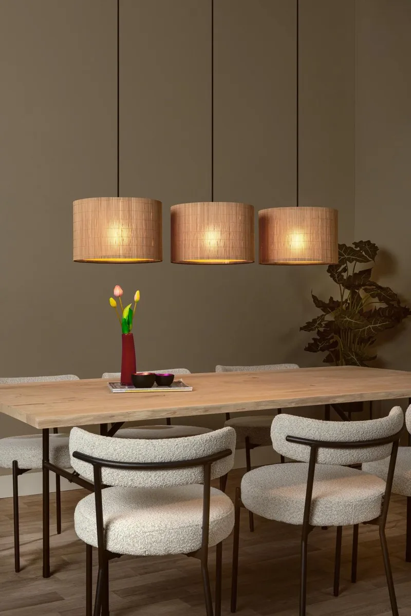 Lucide Magius Hanglamp 3xE27 Naturel - 32cm