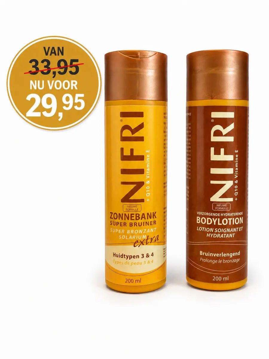 Nifri Zonnebankcrème Voordeelset Huidtype 3 & 4