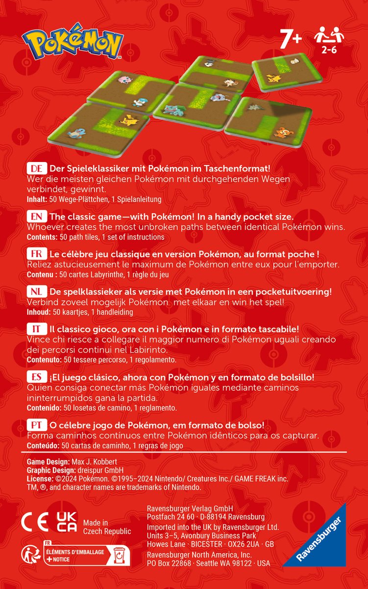 Ravensburger - Pokémon labyrinth Connect - Reisspel
