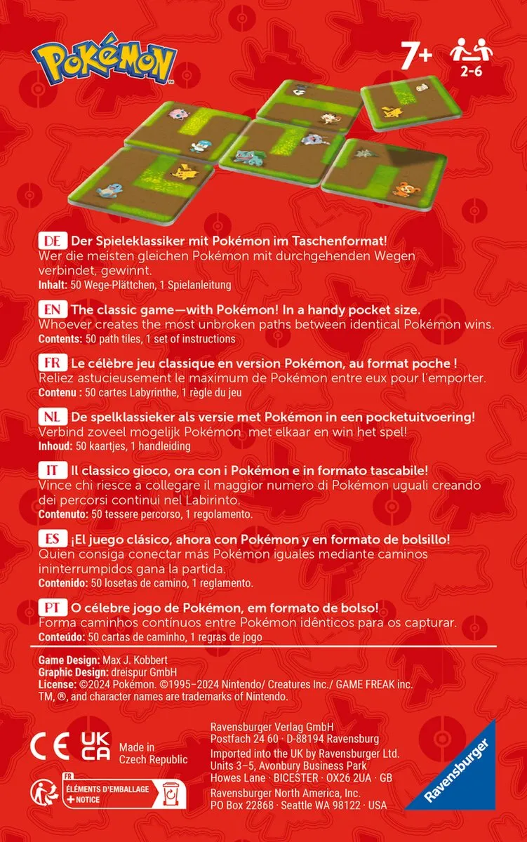 Ravensburger Pokémon Labyrinth Connect 22579 - Reisspel - 2-6 Spelers