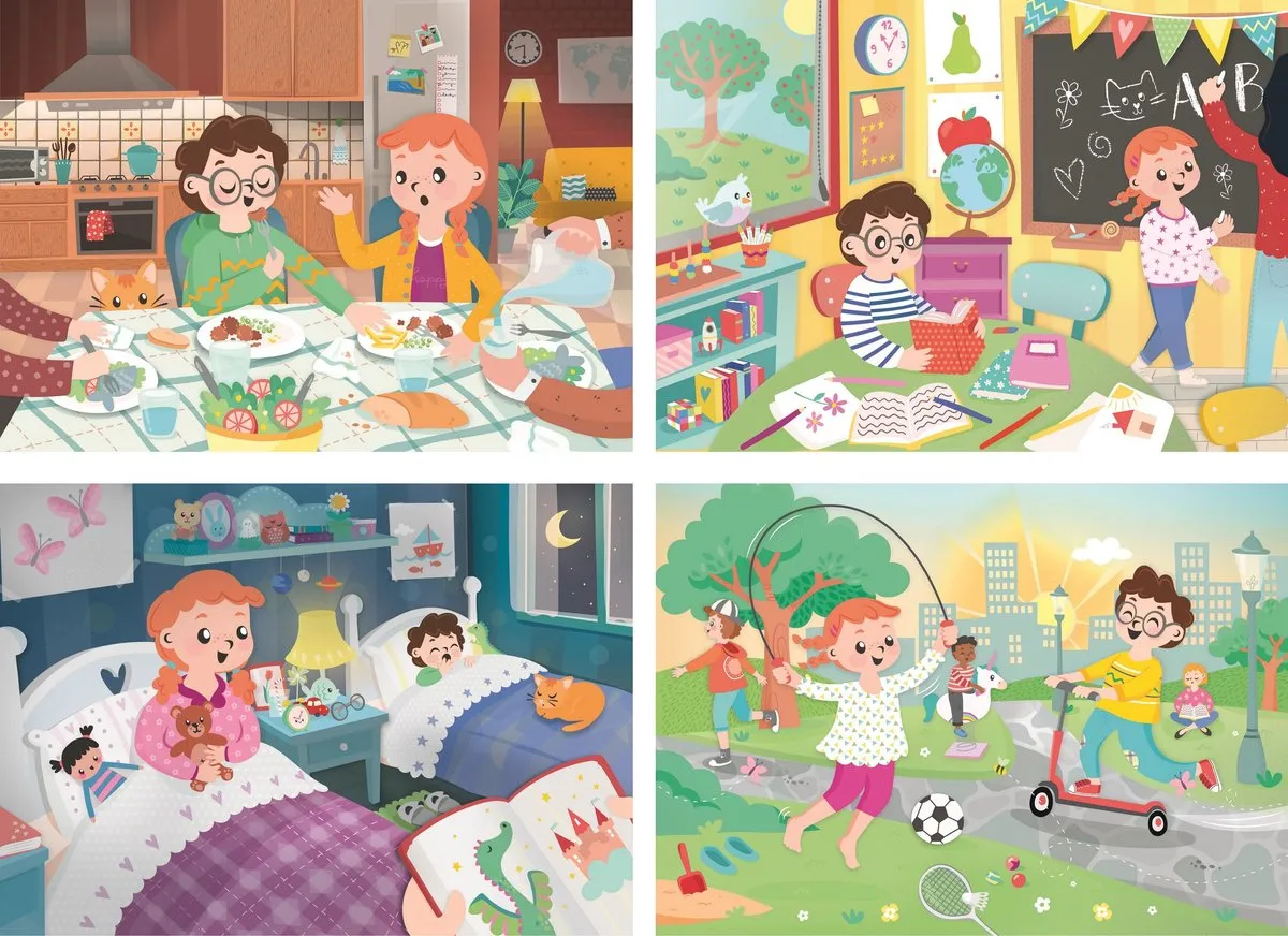 Clementoni A Beautiful Day Legpuzzel 4-in-1