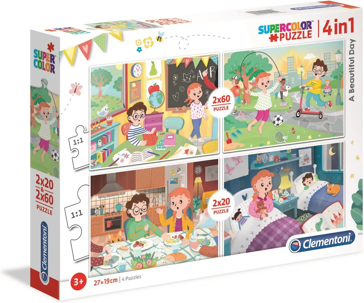 Clementoni A Beautiful Day Legpuzzel 4-in-1 - 200 Stuks - Multicolor