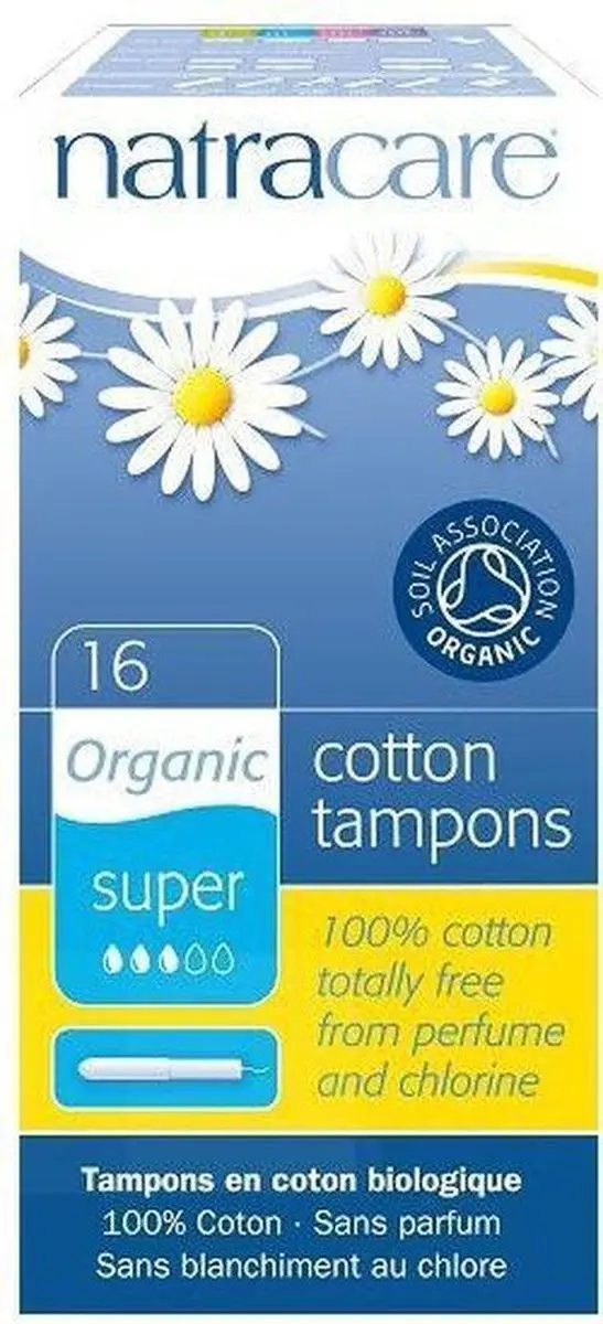 Natracare Super Tampons 16 Stuks - Met Inbrenghuls