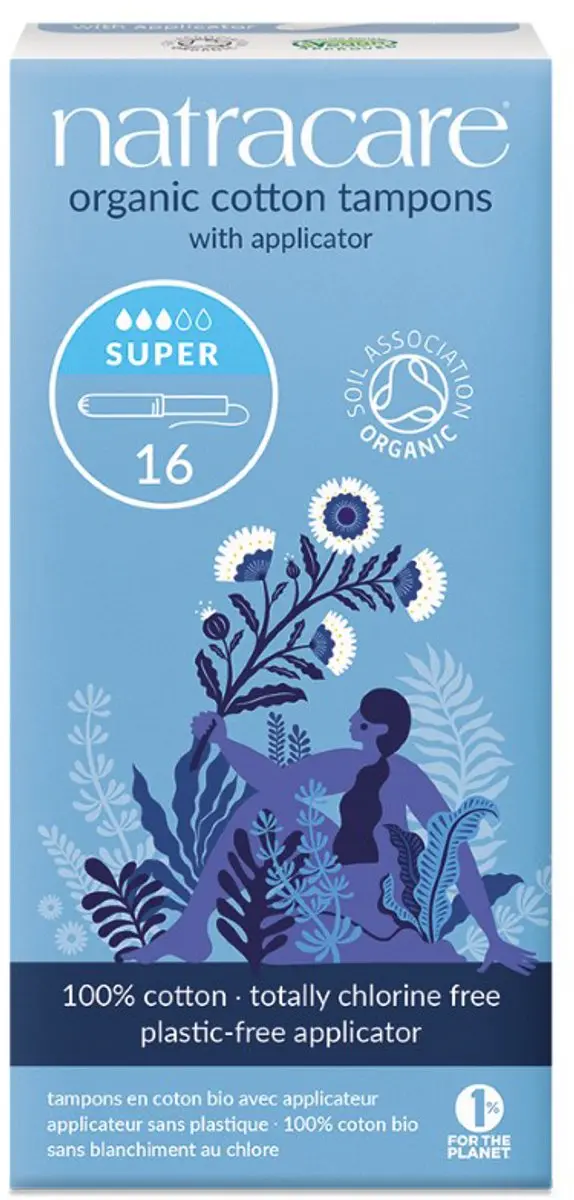 Natracare Super Tampons 16 Stuks - Met Inbrenghuls - afbeelding 6 van 6