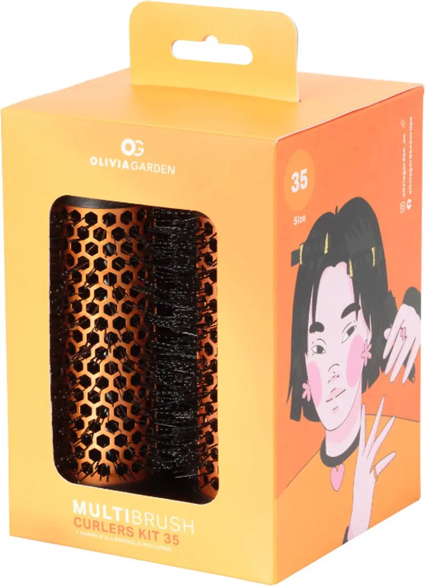 Olivia Garden Multibrush Curlers Kit 35mm - Oranje
