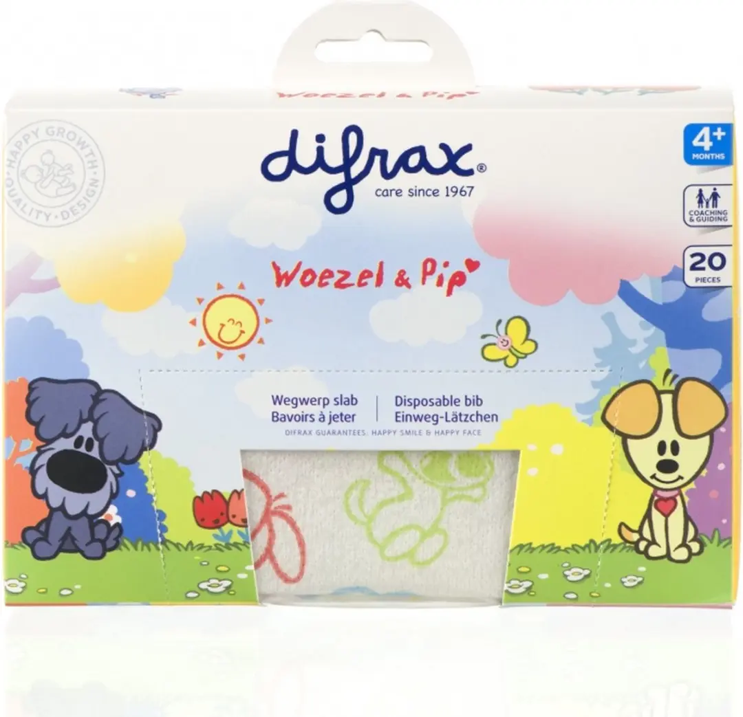 Difrax Wegwerpslab Woezel&Pip