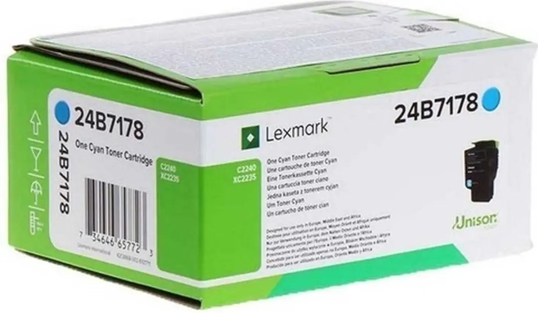 Lexmark 24B7178 Tonercartridge Cyaan