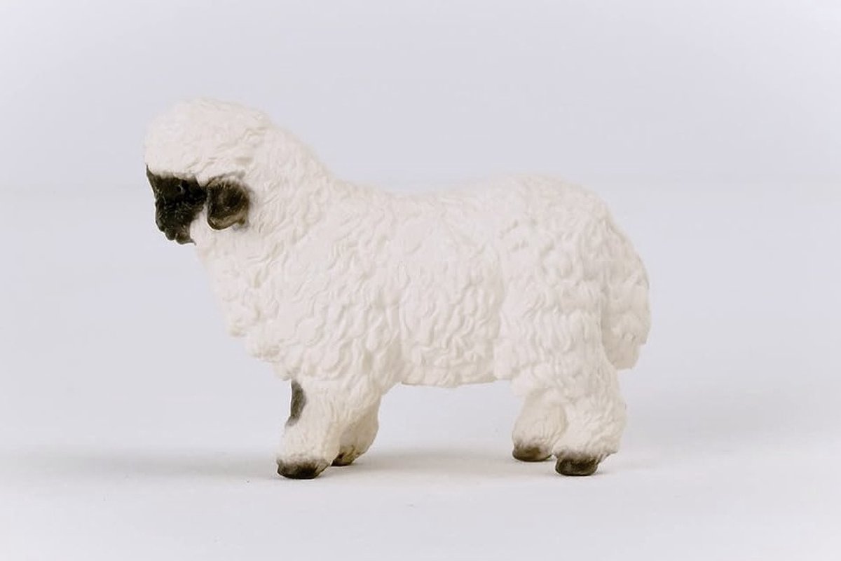 SLH13965 Schleich Farm World - Valais Zwarte Neus Schaap Figuur, speelgoed voor kinderen vanaf 3 jaar