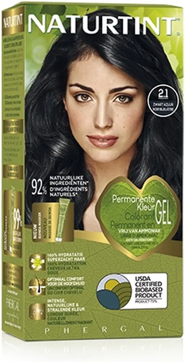 Naturtint Zwart Azuur Haarkleuring 170ml