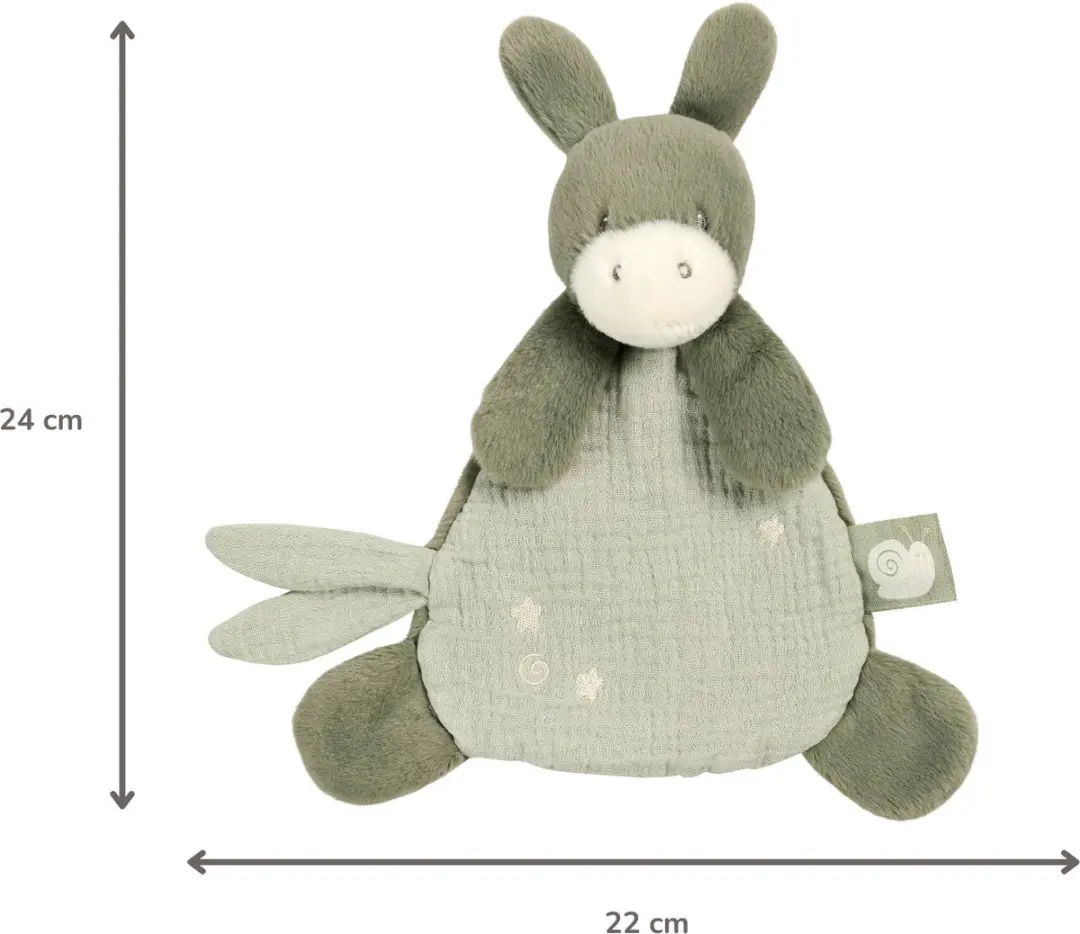 Nattou LouLou Baby Knuffeldoekje Ezel 25cm - Lindegroen