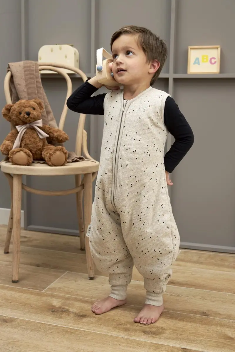 Meyco Baby Rib Mini Spot Slaapoverall - 80cm - 2.0 TOG
