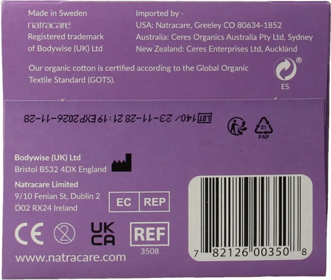 Natracare Natuurlijke Pads Gevoelige Blaas - 20 Stuks