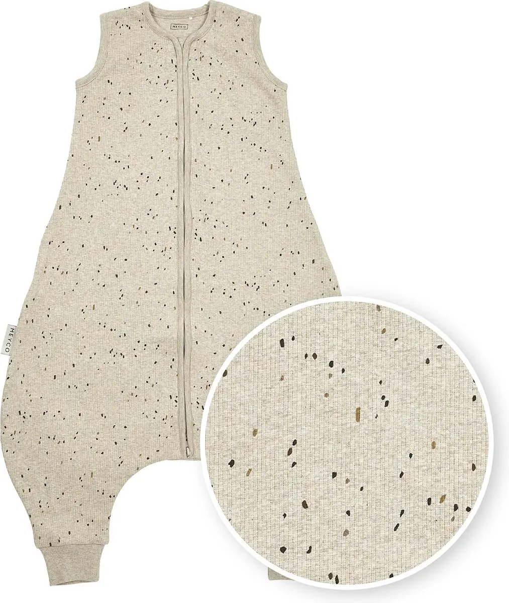 Meyco Baby Rib Mini Spot Slaapoverall - 80cm - 0.5 TOG