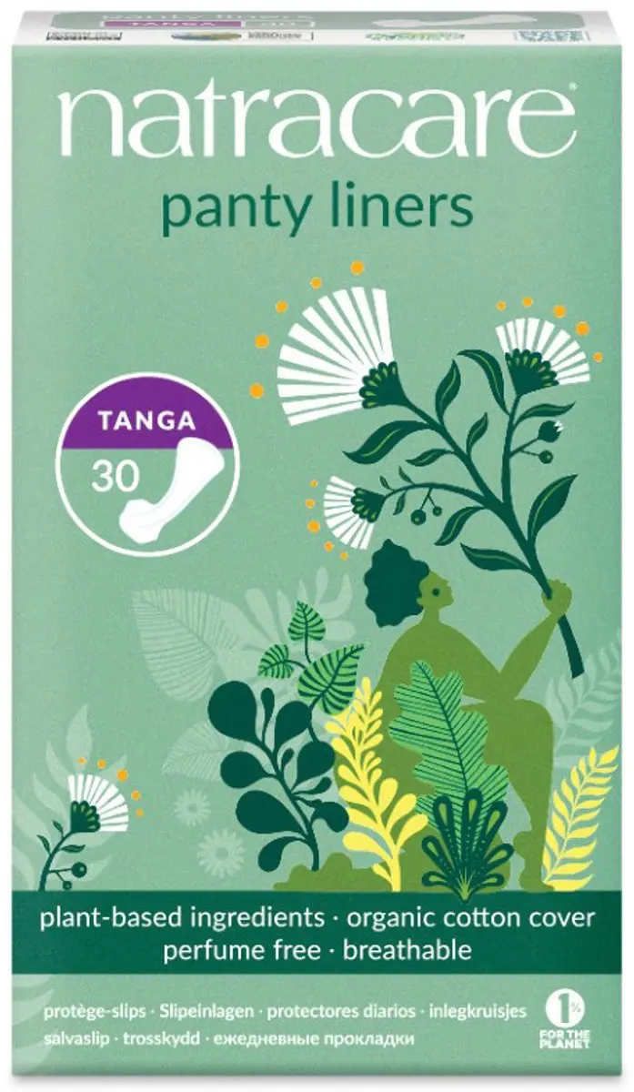 Natracare Tanga Inlegkruisjes 30 Stuks - Groen/Wit