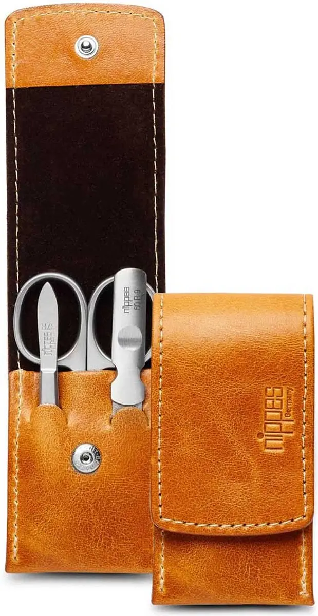 Nippes Solingen Manicure Set 3-delig RVS - Cognac