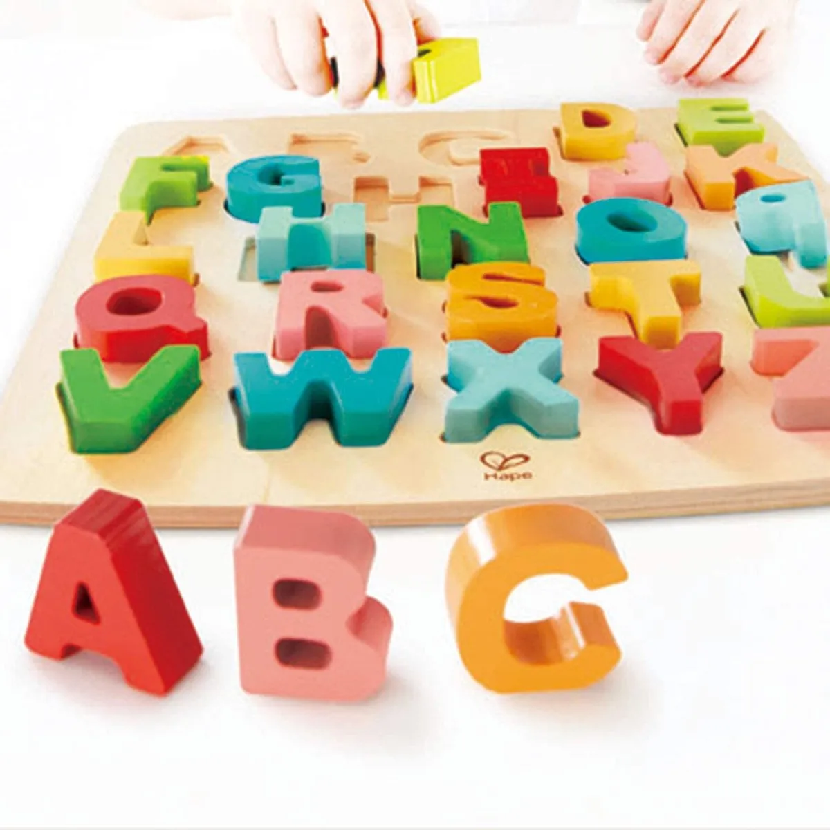 Hape Stevige Alfabet Puzzel 27 Stuks - Veelkleurig - afbeelding 6 van 6
