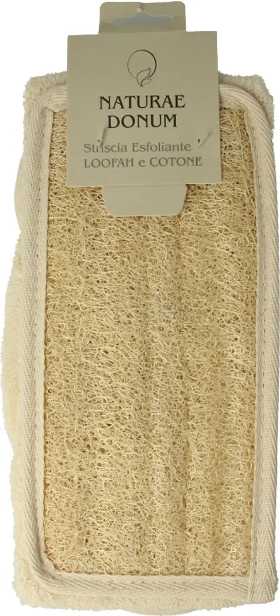 Naturae Donum Dubbelzijdige Scrubband Katoen & Loofah - Beige