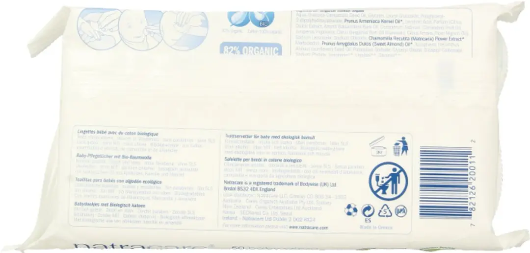 Natracare Babydoekjes 50 Stuks