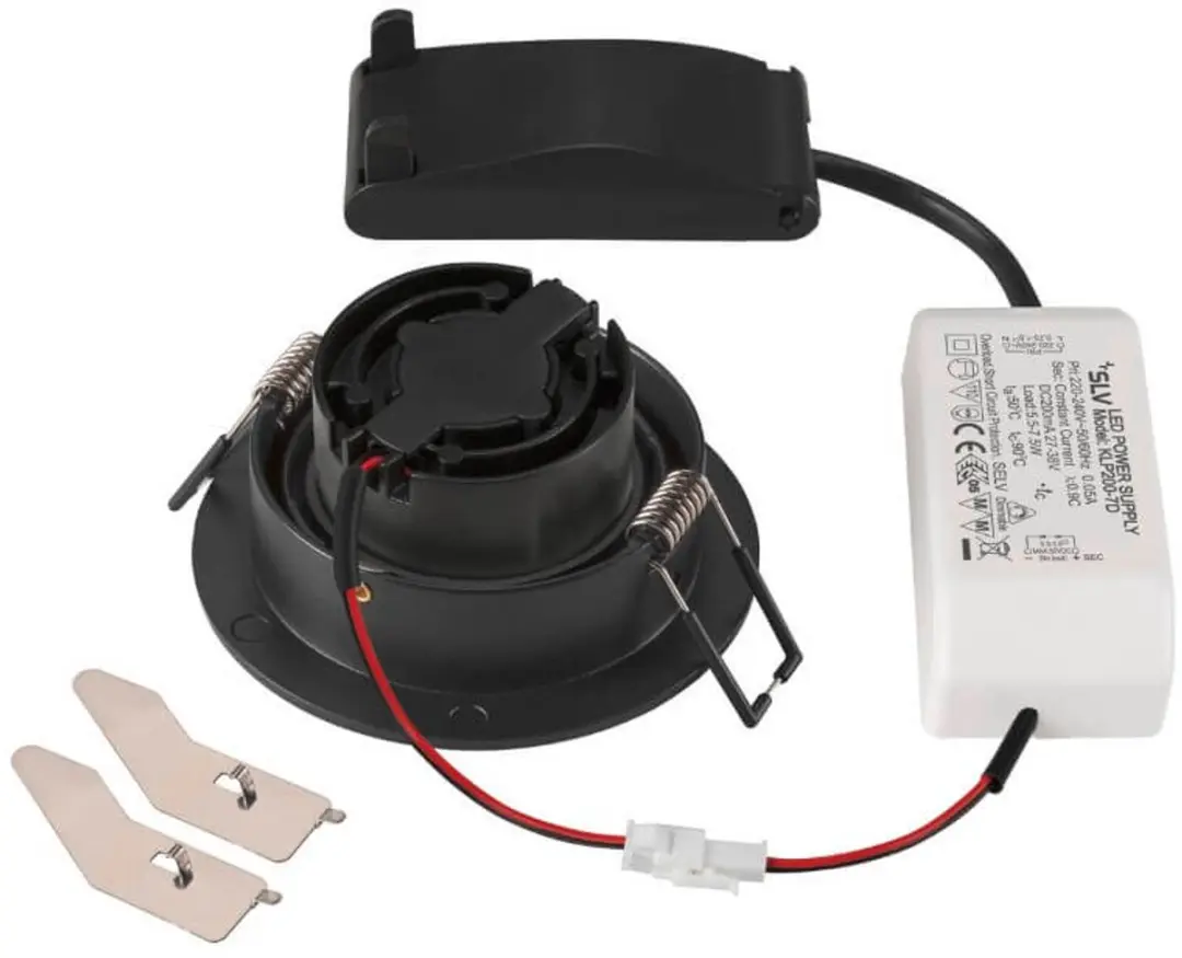 SLV New Tria 75 LED Inbouwspot 8.3W 705lm - Zwart