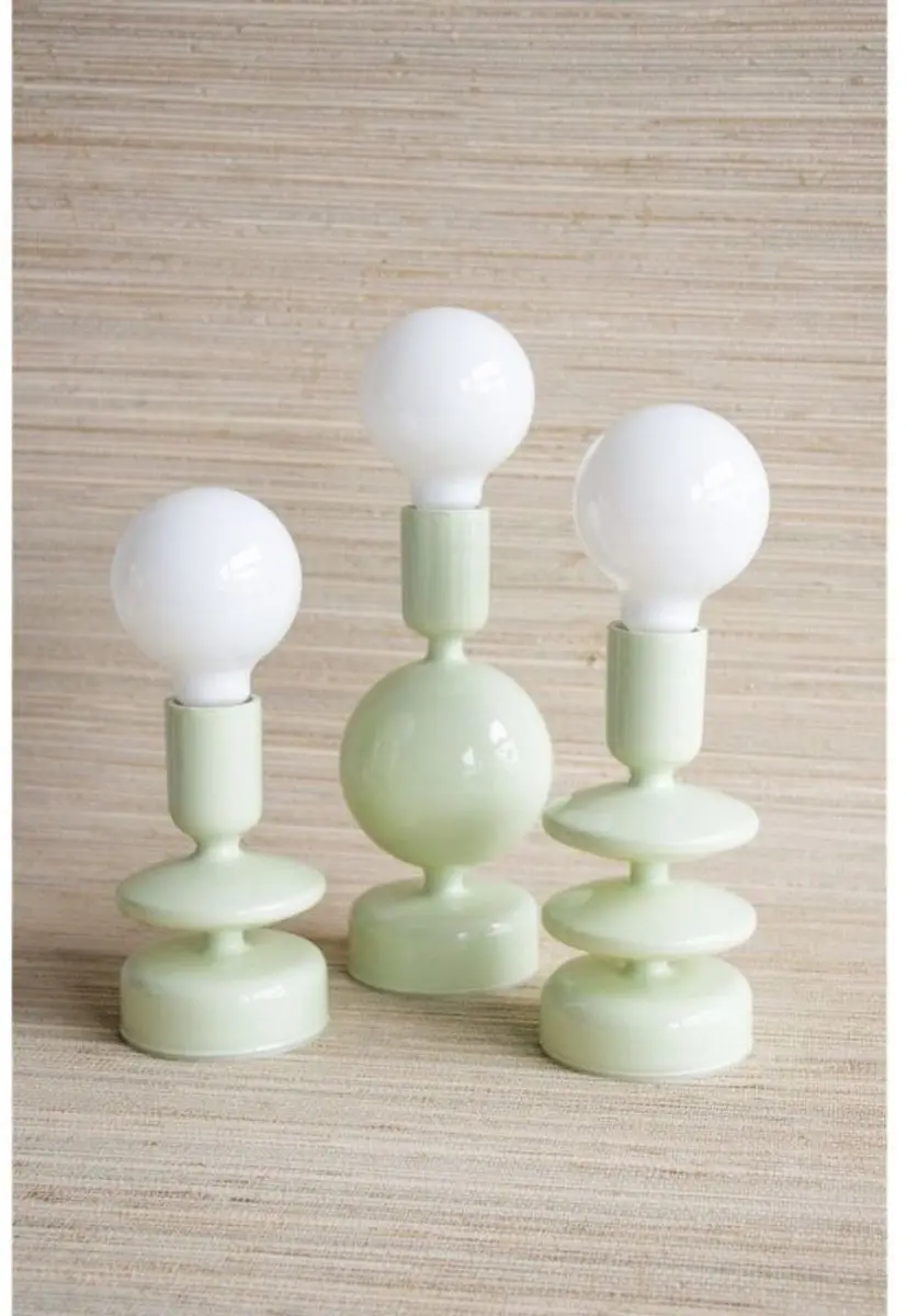 Home Society Eva Tafellampjes - 3 Stuks - Groen