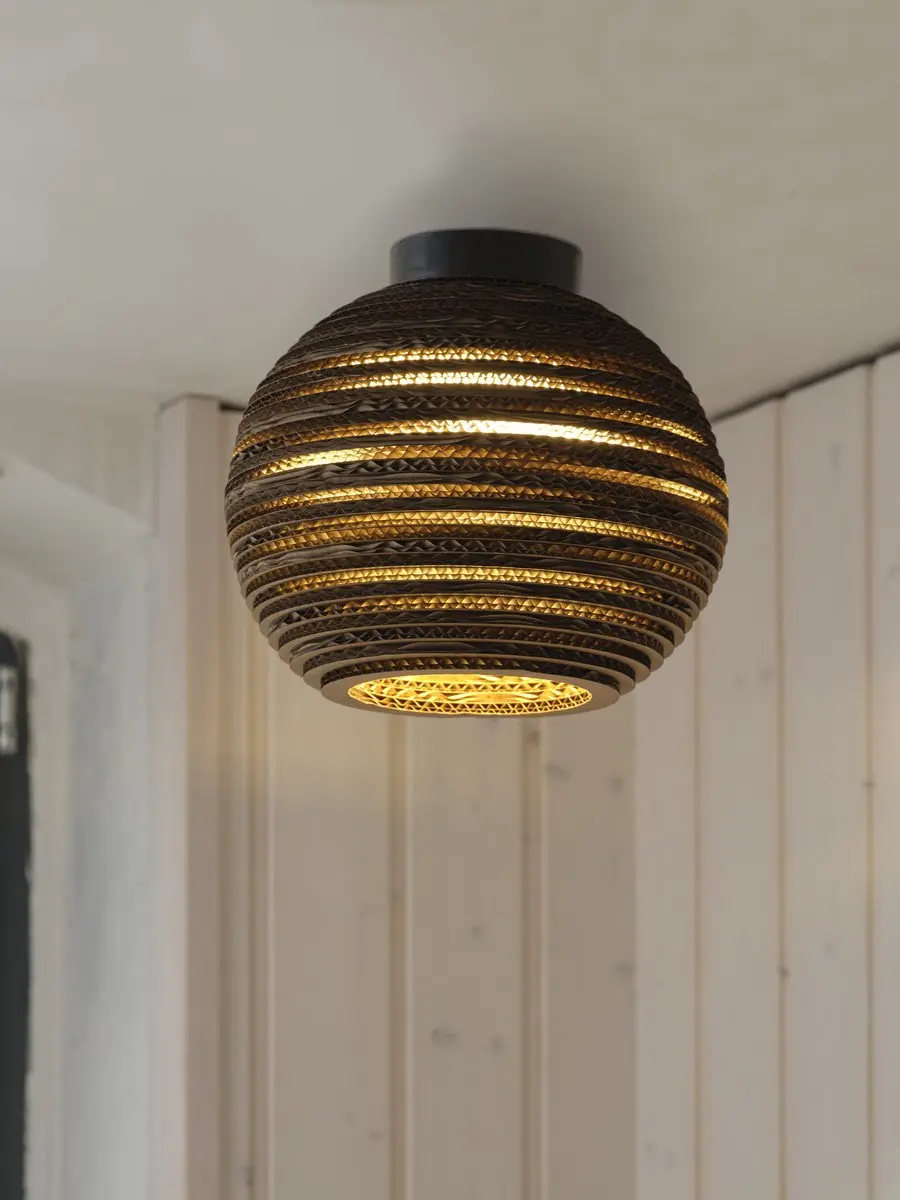 LEDVANCE Decor Cardboard Ball Plafondlamp - E27 - Ø26cm - Bruin