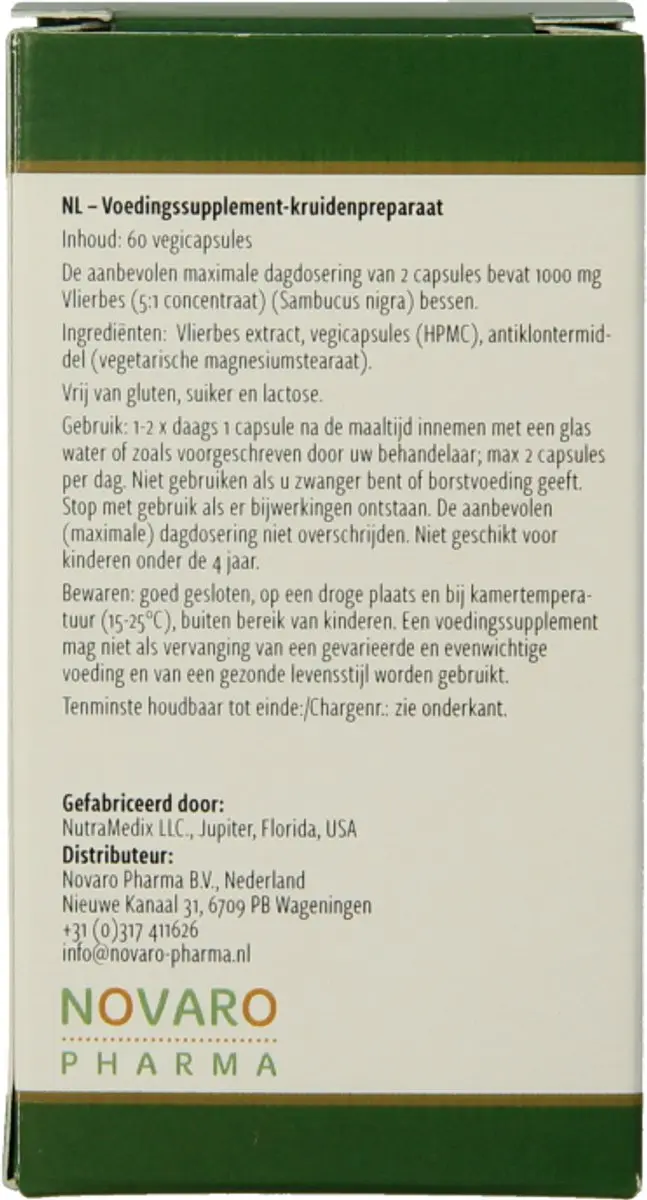 Nutramedix Vlierbes Capsules 60 Stuks