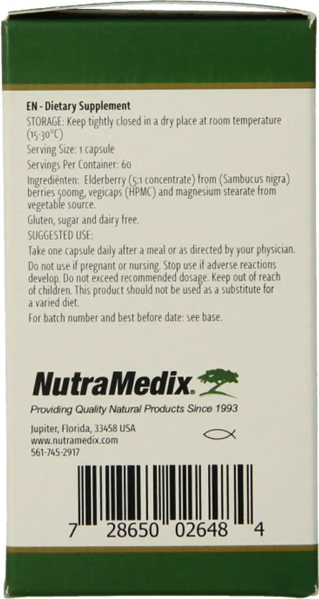 Nutramedix Vlierbes Capsules 60 Stuks