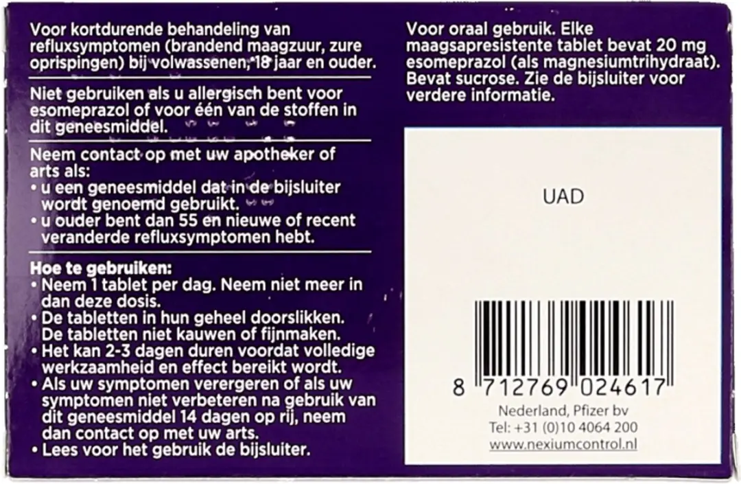 Nexium Control 20mg - 14 Tabletten