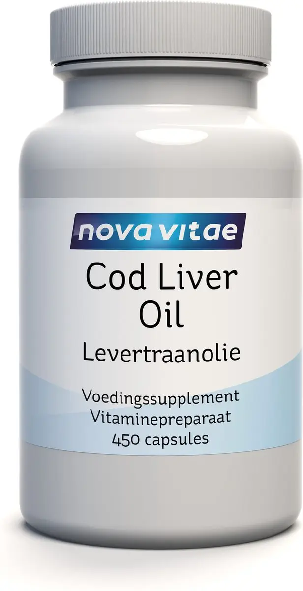 Nova Vitae Levertraanolie Cod Liver Oil 450 Capsules