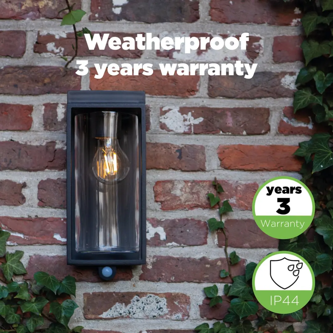 Lutec Flair Solar Wandlamp E27 - 2W 200Lm IP44 - Zwart - afbeelding 6 van 6