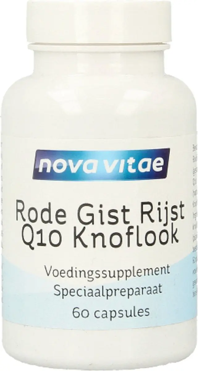 Nova Vitae Rode Gist Rijst Q10 Knoflook 60 Capsules