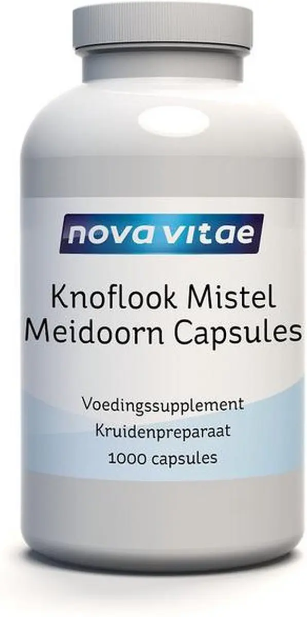 Nova Vitae Voedingssupplement Knoflook Maretak Meidoorn 1000 Capsules
