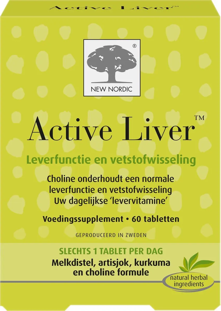 New Nordic Active Liver Voedingssupplement 60 tabletten