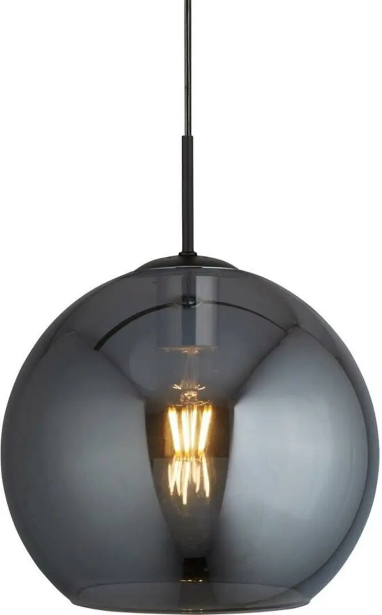 Searchlight Oldham Hanglamp 1-lichts - Smoke/Zwart